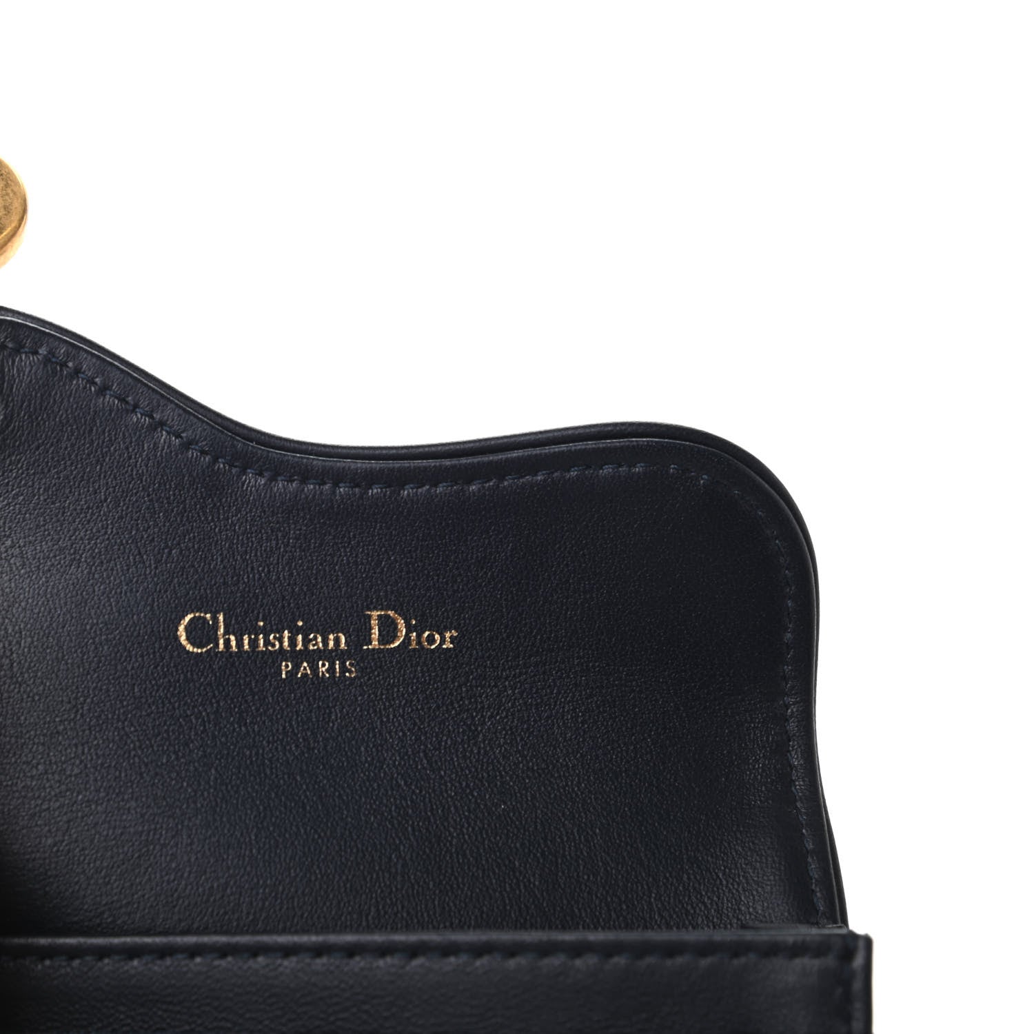 Christian Dior Oblique Saddle Card Holder Blue 5 of 5