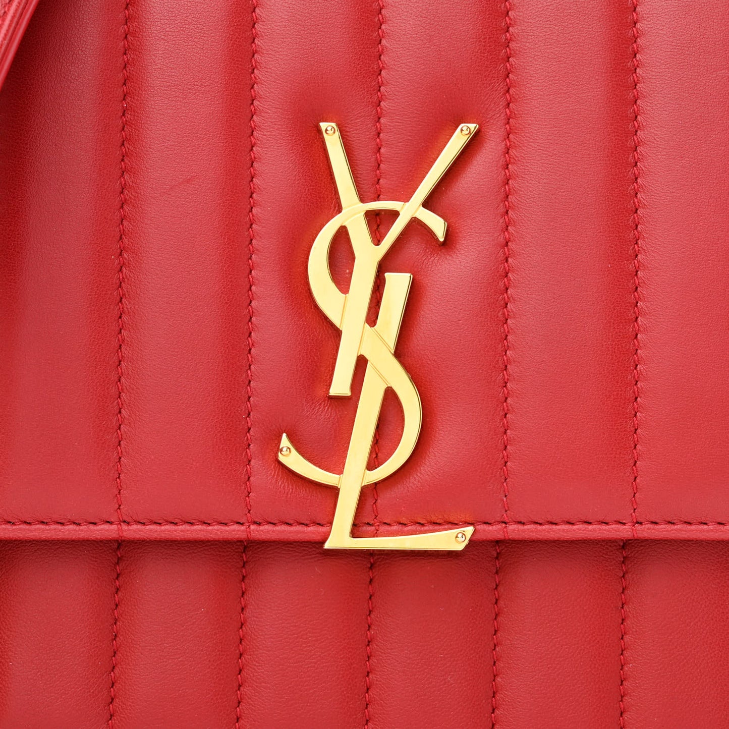 Lambskin Matelasse Monogram Medium Vicky Chain Bag Rouge Eros