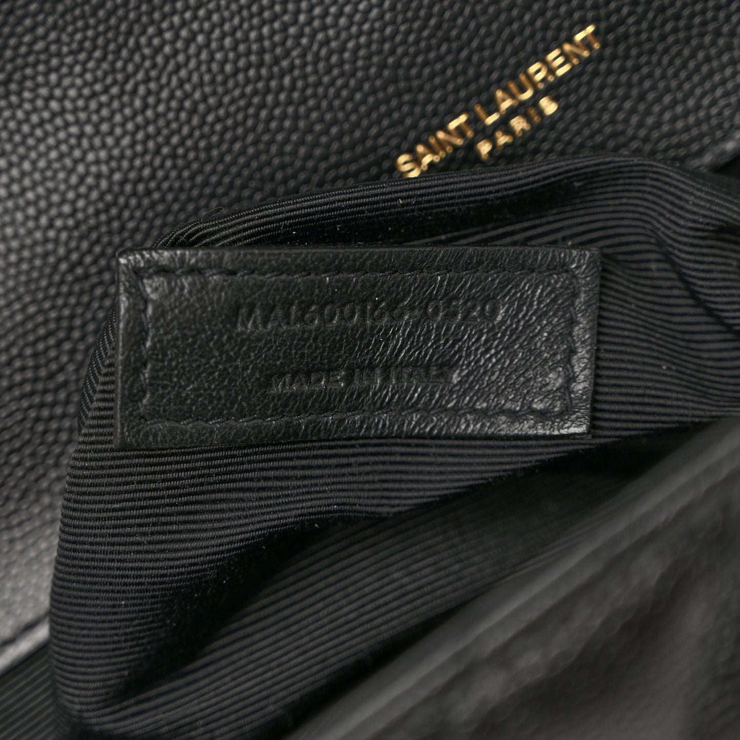 Grain De Poudre Textured Mixed Matelasse Large Triquilt Monogram Satchel Black