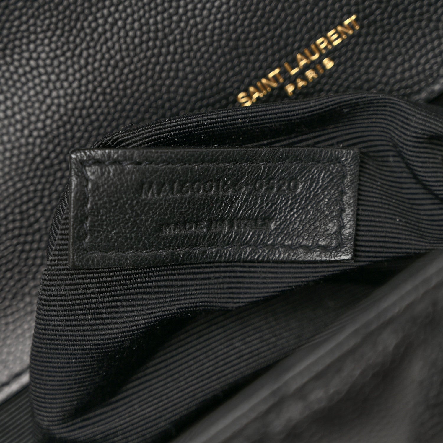 Saint Laurent Grain De Poudre Textured Mixed Matelasse Large Triquilt Monogram Satchel Black 7 of 10