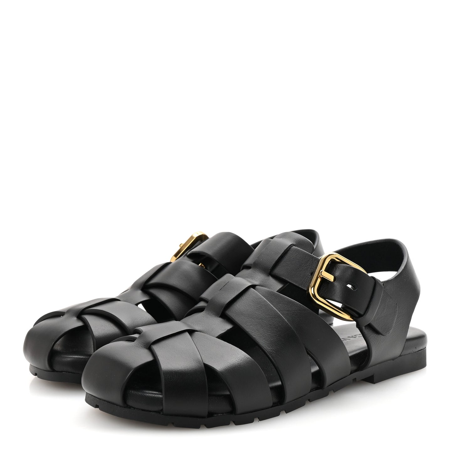 Calfskin Alfie Sandals  38 Black