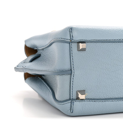 MCM Grained Calfskin Mini Milla Tote Sky Blue 9 of 14