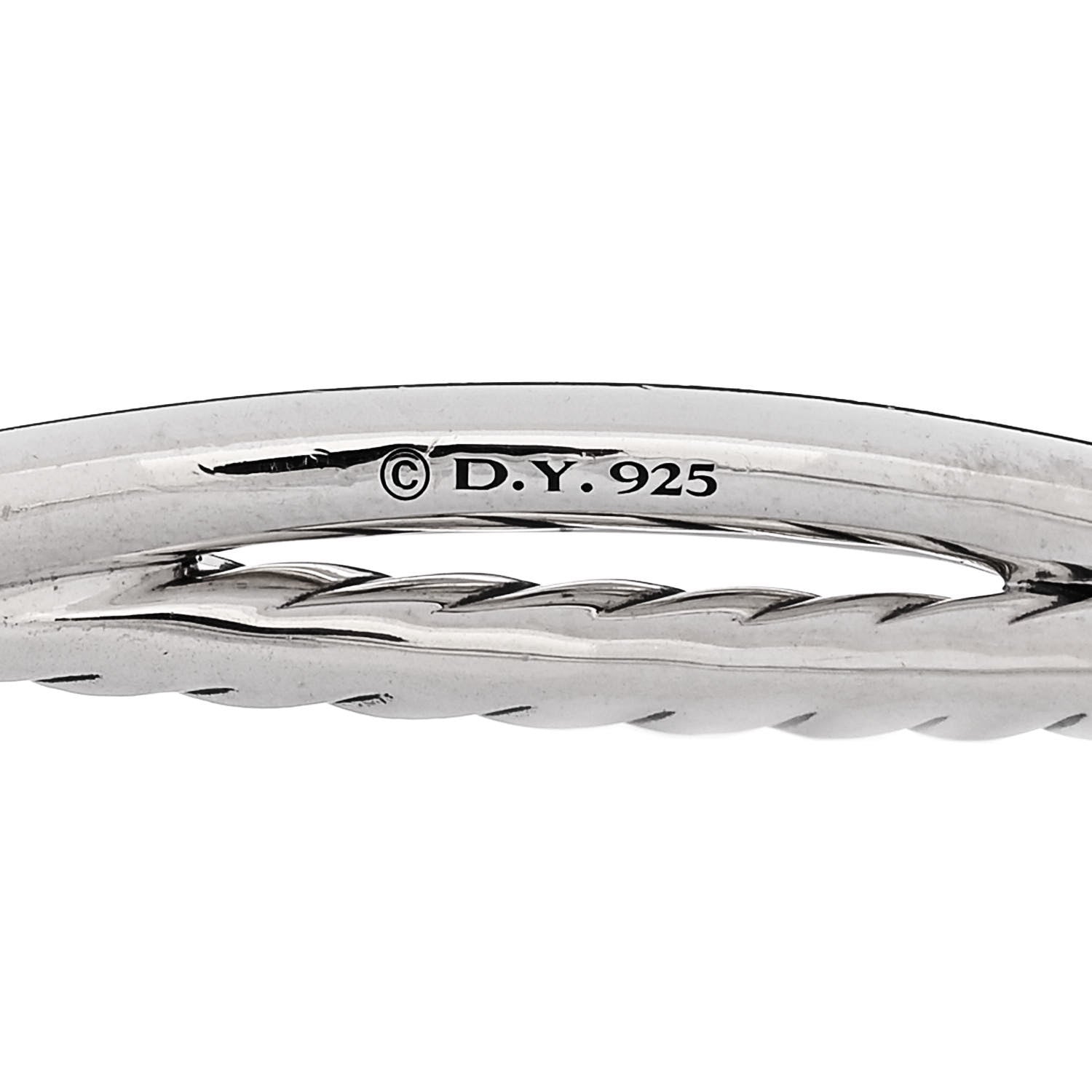 David Yurman Sterling Silver Diamond Continuance Full Pave Bracelet 3 of 3