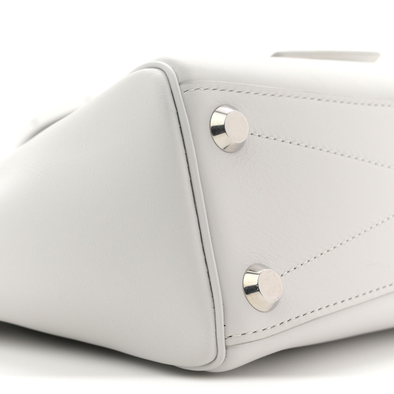Balenciaga Smooth Calfskin Mini Bel Air Carry All Bag White 9 of 10