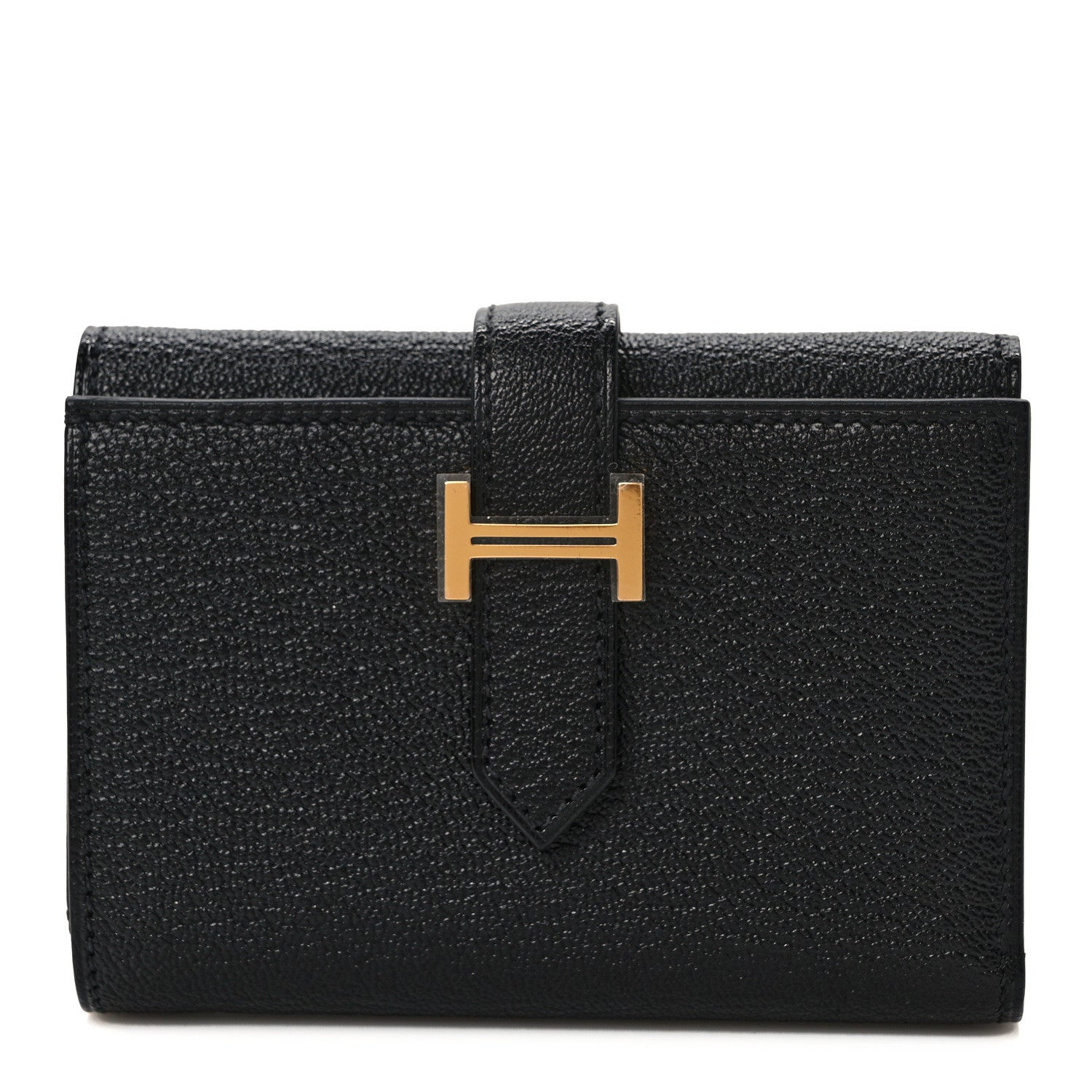 Hermes Epsom Tri-Fold Compact Bearn Wallet Black 1 of 9