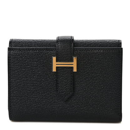 Hermes Epsom Tri-Fold Compact Bearn Wallet Black 1 of 9