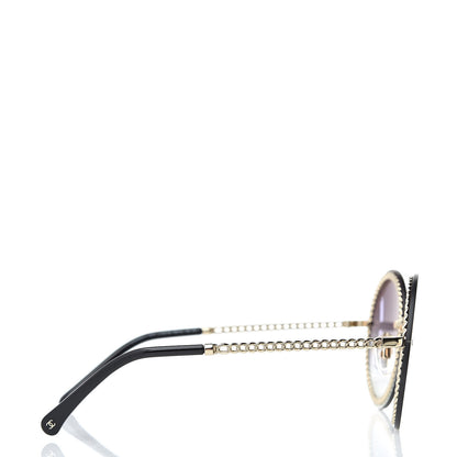 Chanel Round Chain Sunglasses 4245 Gold 5 of 9