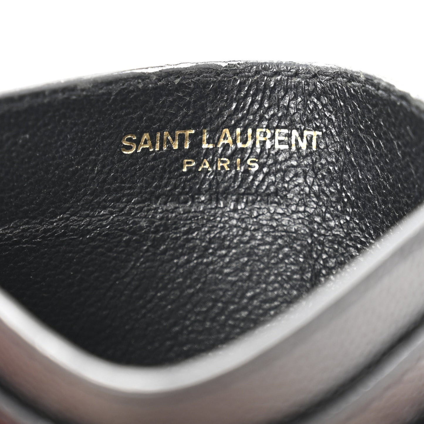 Grain De Poudre Matelasse Chevron Monogram Credit Card Case Black