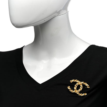 Chanel Quilted CC Brooch Gold 2 of 6
