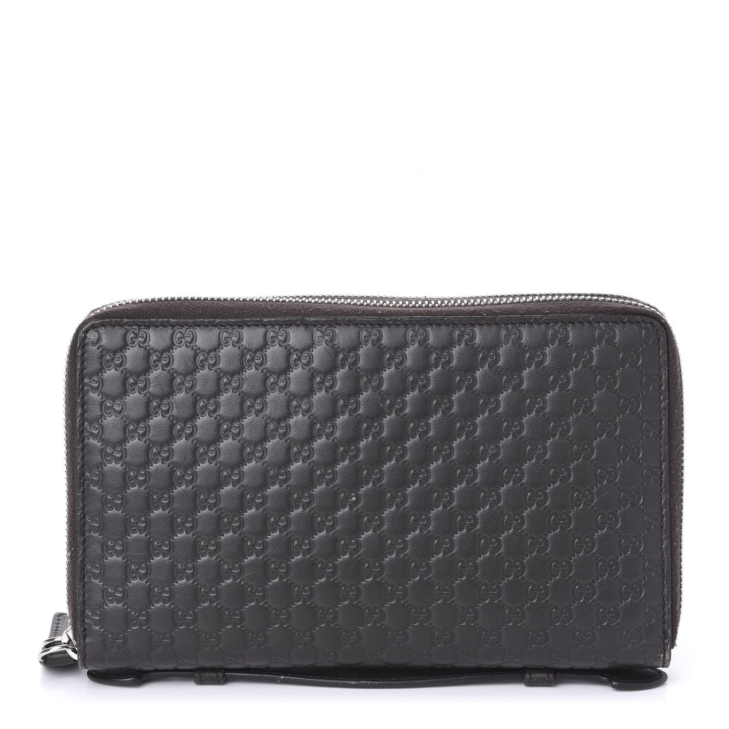 Soft Microguccissima Zip Around Top Handle Travel Wallet Loess