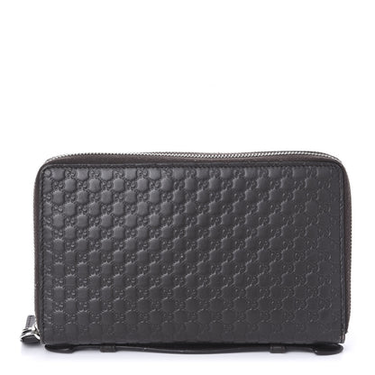 Gucci Soft Microguccissima Zip Around Top Handle Travel Wallet Loess 1 of 12