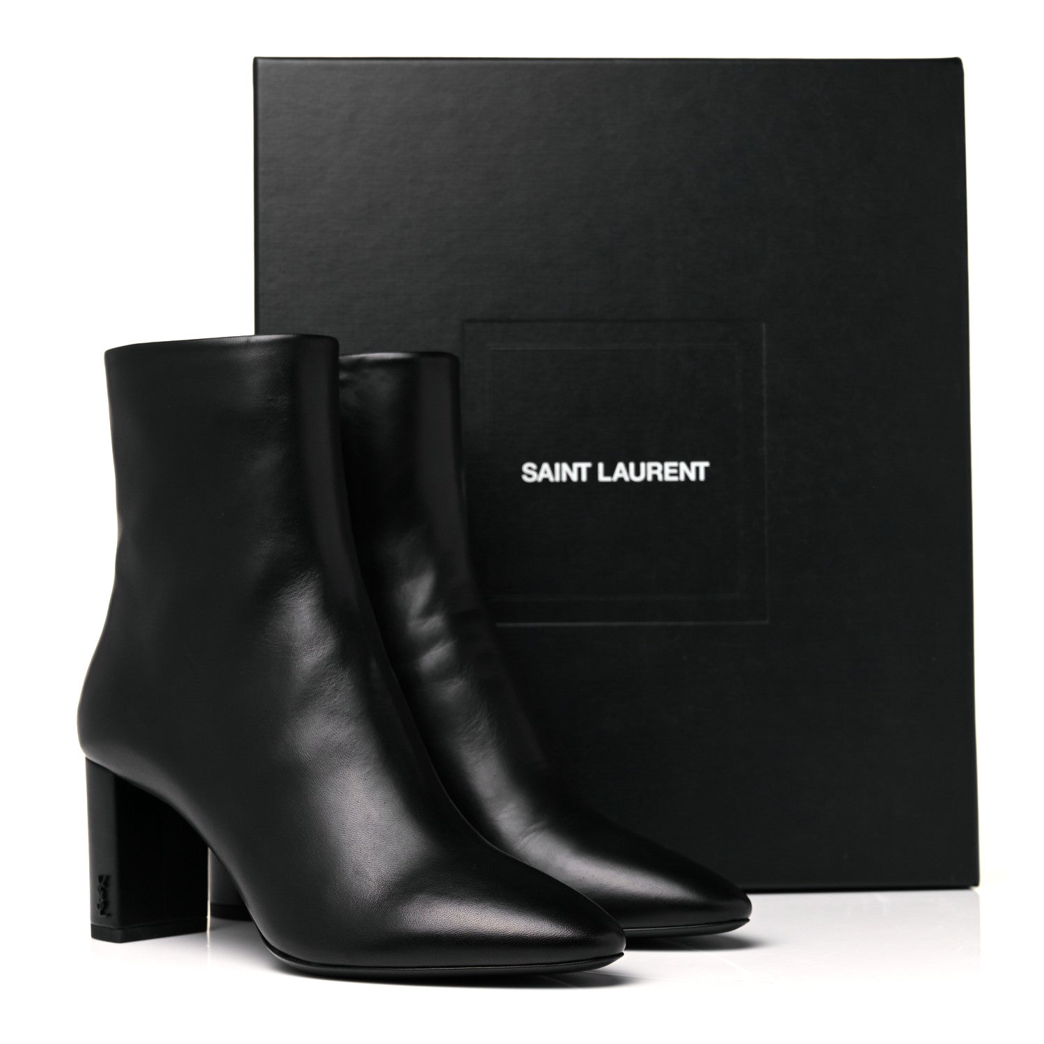 Saint Laurent Nappa Vendome Loulou Ankle Zip Boot 38 Black 9 of 9