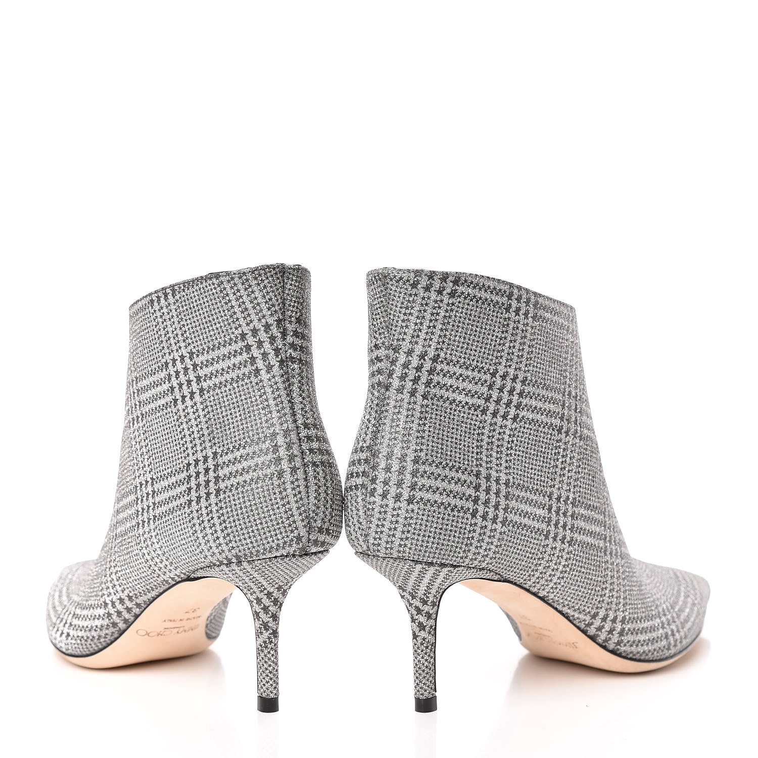 Jimmy Choo Prince Of Stars Fabric Marinda 65 Ankle Booties 37 Silver 5 of 12