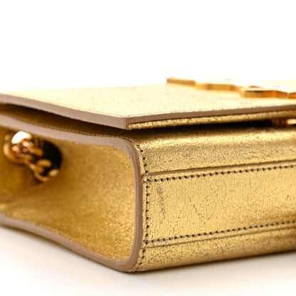 Saint Laurent Metallic Calfskin Small Classic Monogram Kate Tassel Satchel Gold 9 of 12