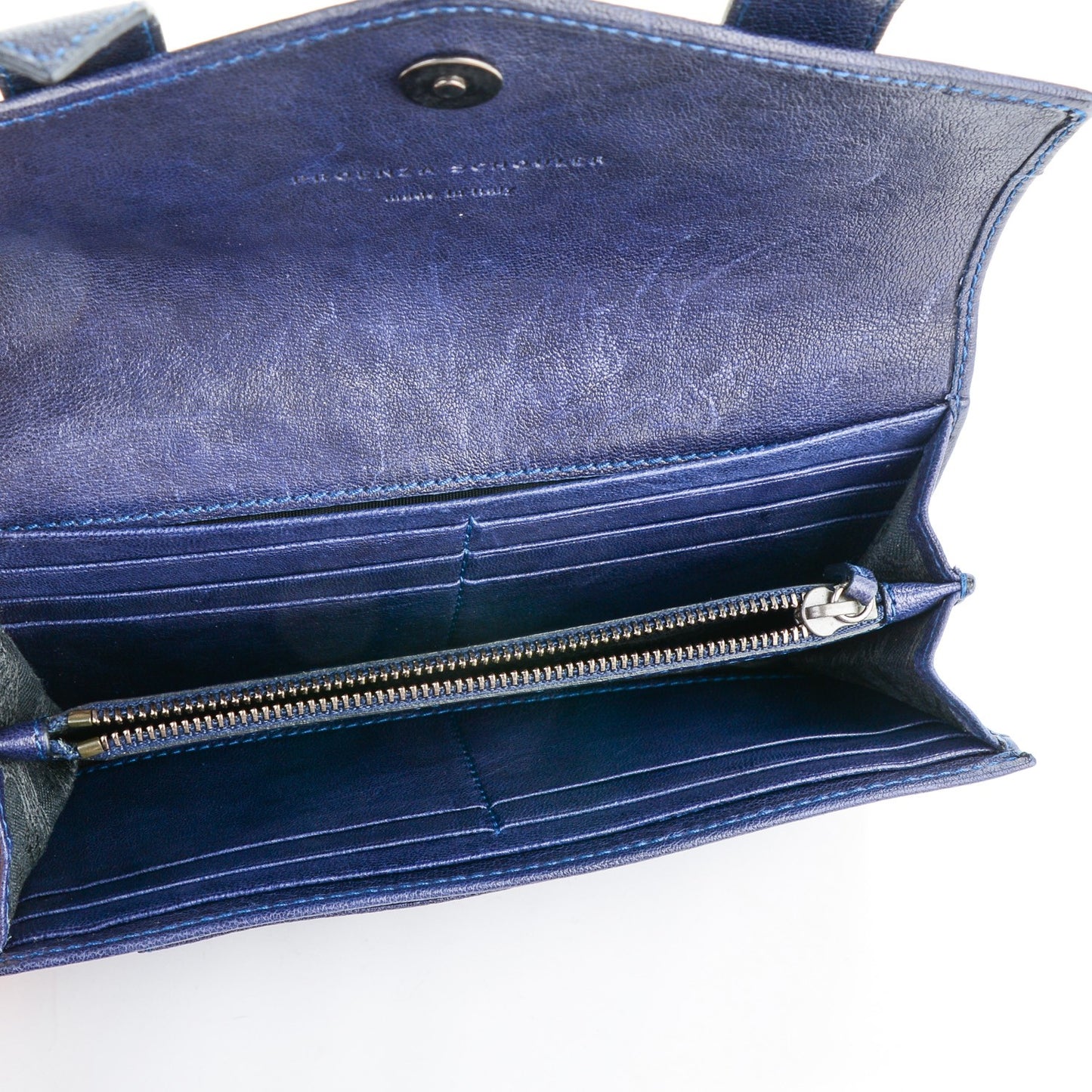 Lambskin PS1 Continental Wallet Navy