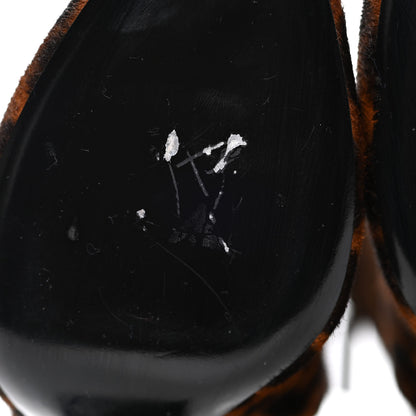 Saint Laurent Pony Hair Joplin Buckle Booties 37.5 Naturale 9 of 15