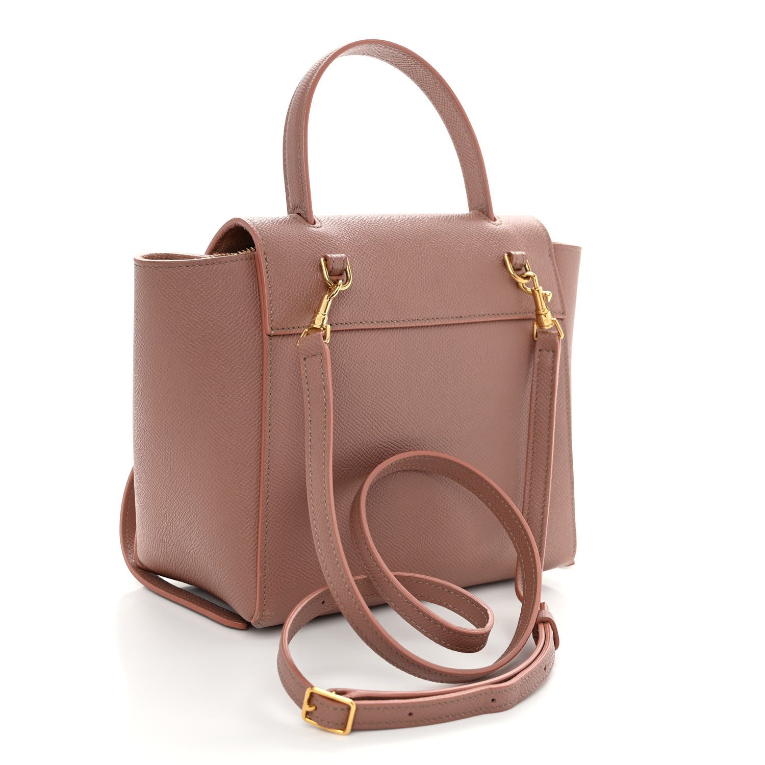 Celine Grained Calfskin Nano Belt Bag Antique Rose 3 of 10