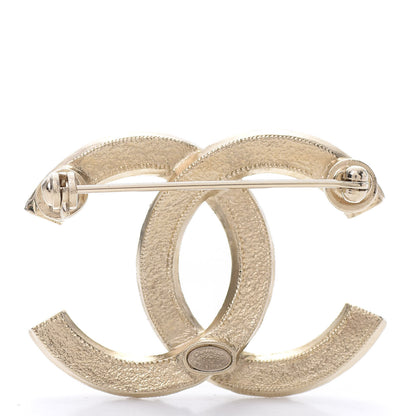 Chanel Pearl Enamel CC Brooch Black Gold 3 of 5