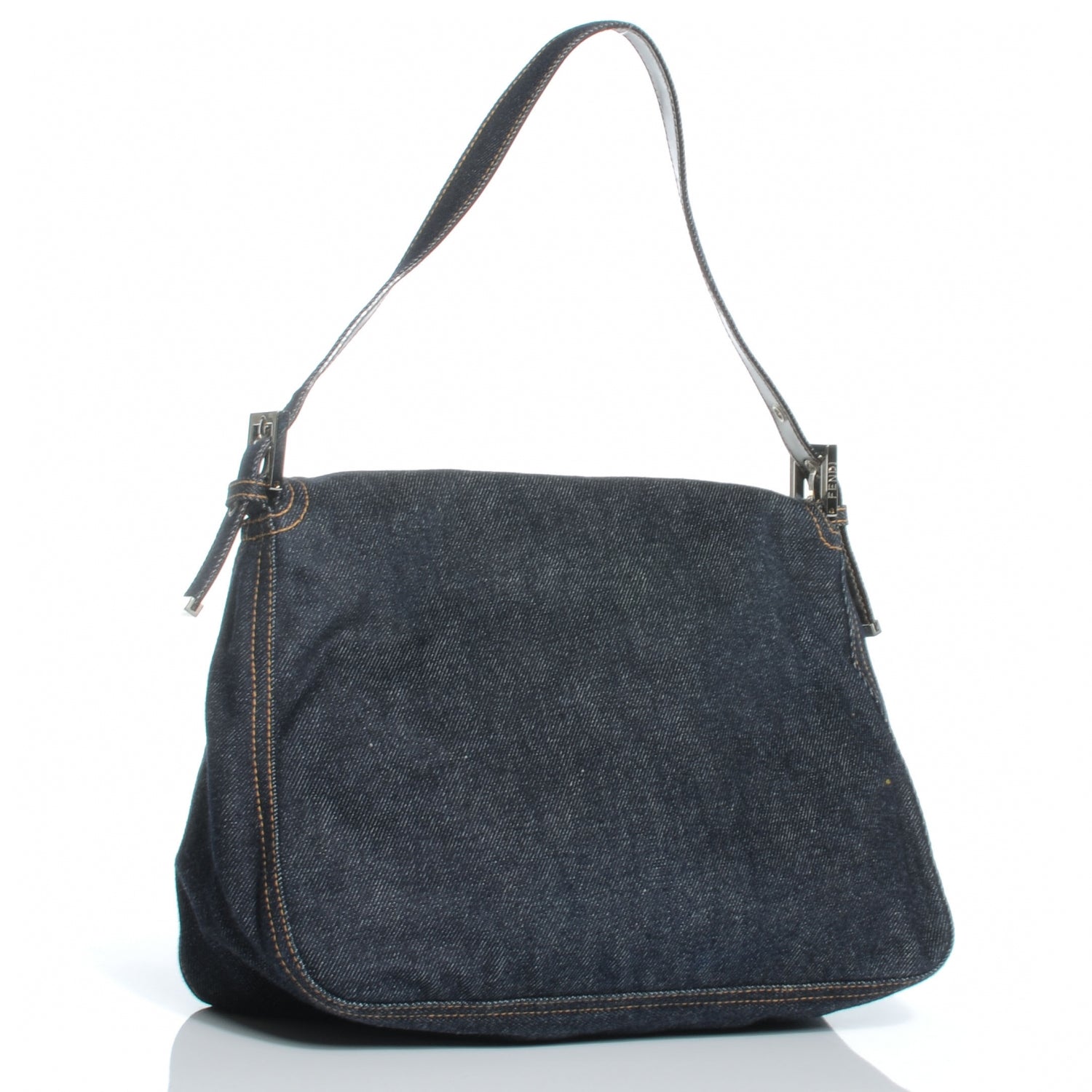Fendi Denim Mama Baguette Blue 3 of 8