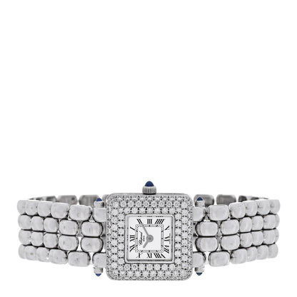 Chopard 18K White Gold Diamond Bezel 22mm Happy Sport Quartz Watch 2 of 5