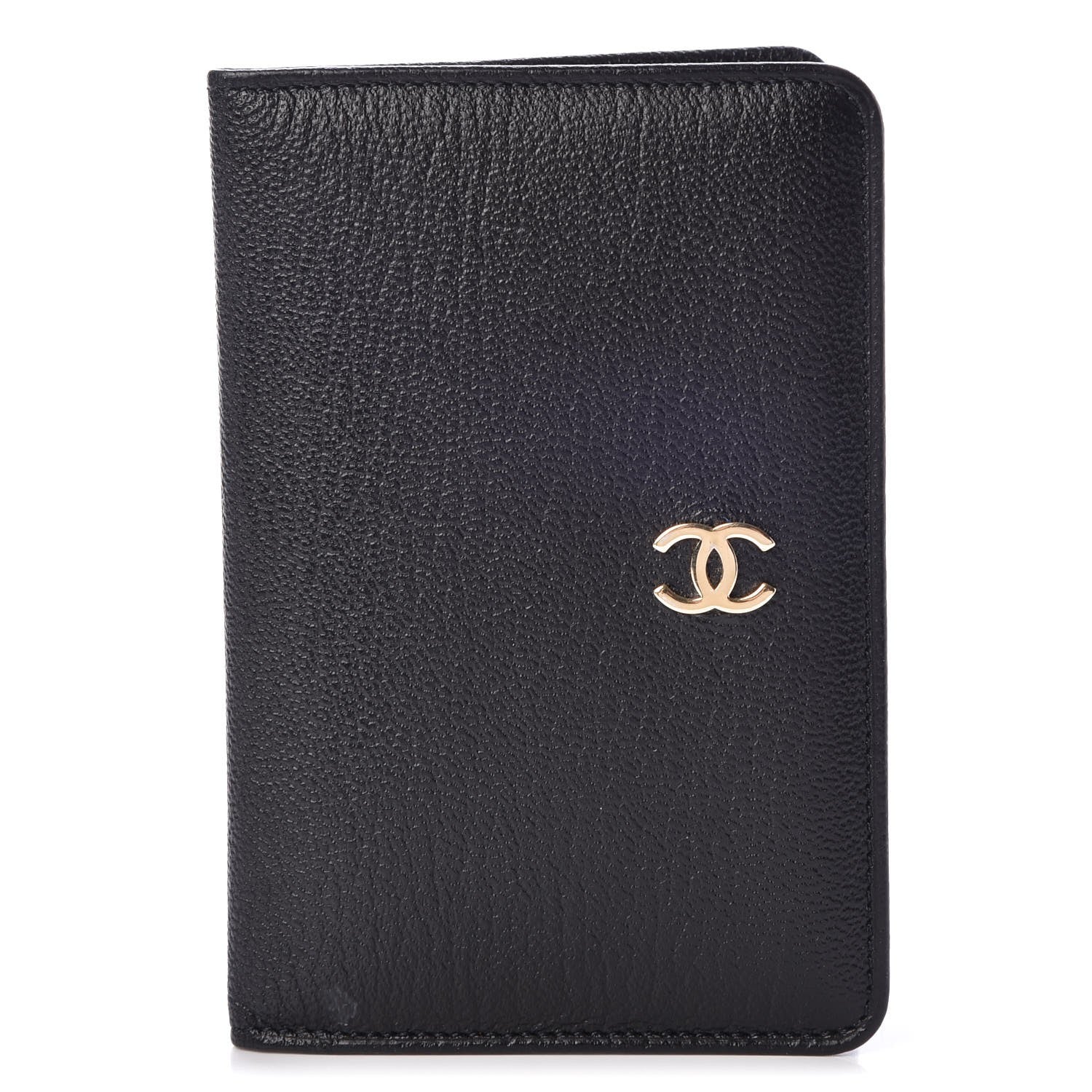 Chanel Goatskin Card Holder Wallet Black 1 of 8