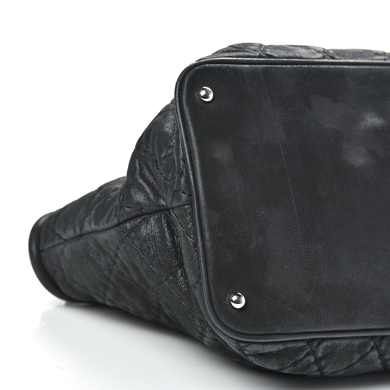 Chanel Iridescent Calfskin Quilted Sea Hit Tote Black 8 of 14