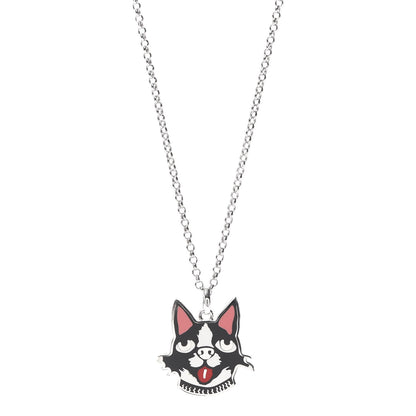 Gucci Sterling Silver Enamel Bosco Pendant Necklace 1 of 6
