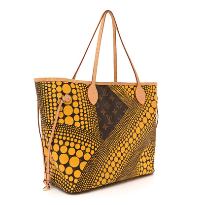 Louis Vuitton Monogram Kusama Waves Neverfull MM Yellow 3 of 11
