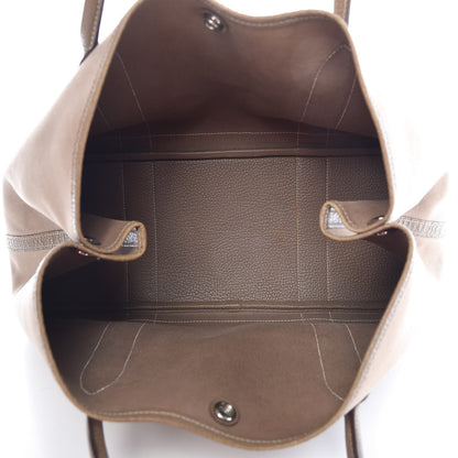 Hermes Toile Buffle Garden Party 36 MM Tote Etoupe 5 of 27