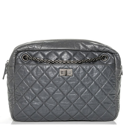 Chanel Aged Calfskin Quilted Large Reissue Camera Case Grey 1 of 7