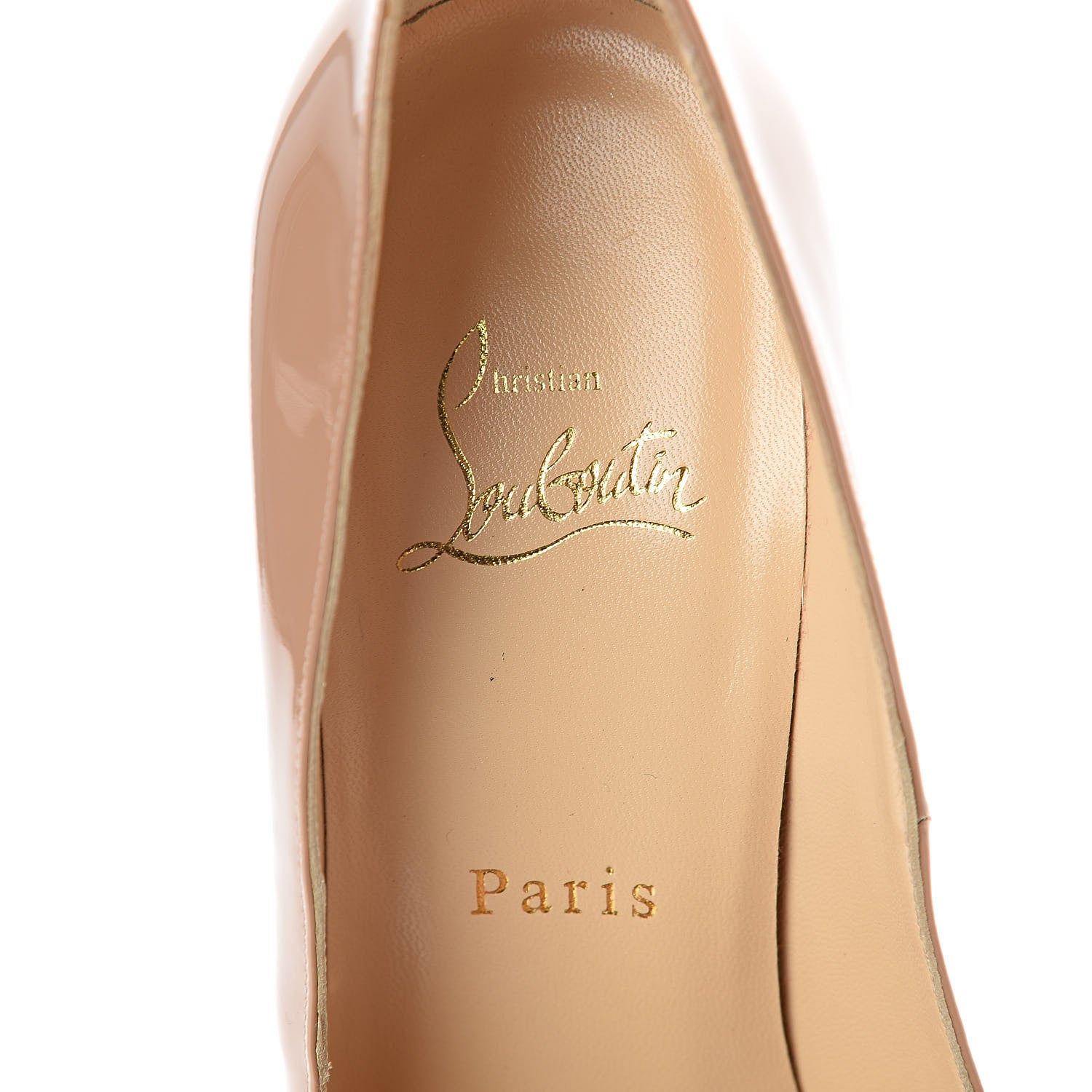 Christian Louboutin Patent Bianca 140 Pumps 37 Nude 8 of 8
