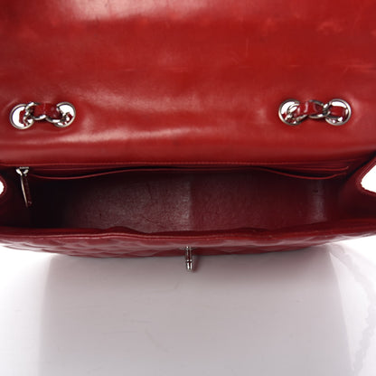Chanel Patent Quilted Jumbo Single Flap Red 5 of 31