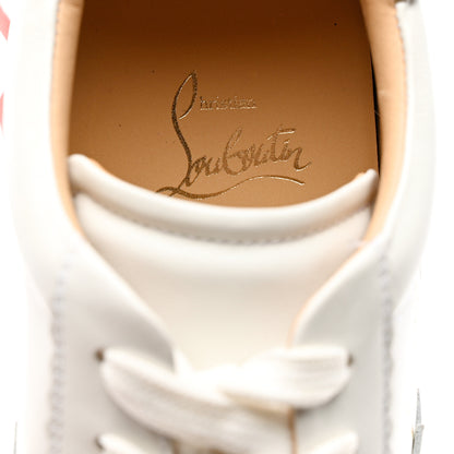 Christian Louboutin Calfskin Neoprene Womens Loubishark Sneakers 40 White 6 of 8