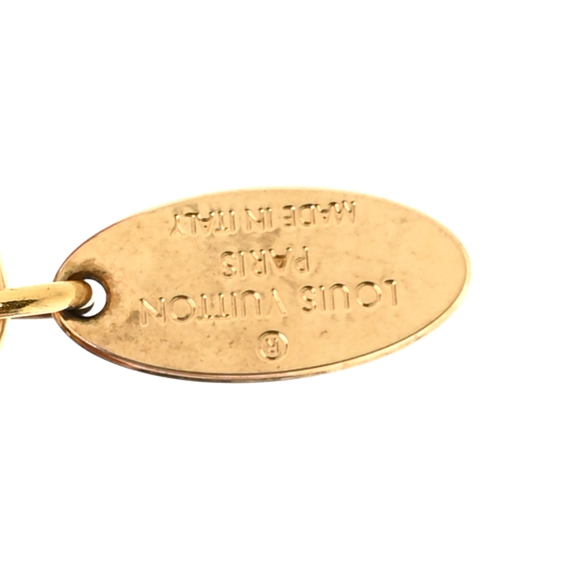 Metal Enamel Fleur De Monogram Bag Charm Dore