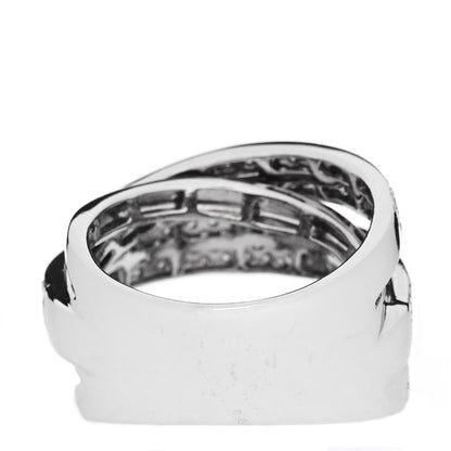 Parker & West by FASHIONPHILE 14K White Gold Diamond 1.16ctw Five Row Crossover Band Ring 56 7.5 4 of 5