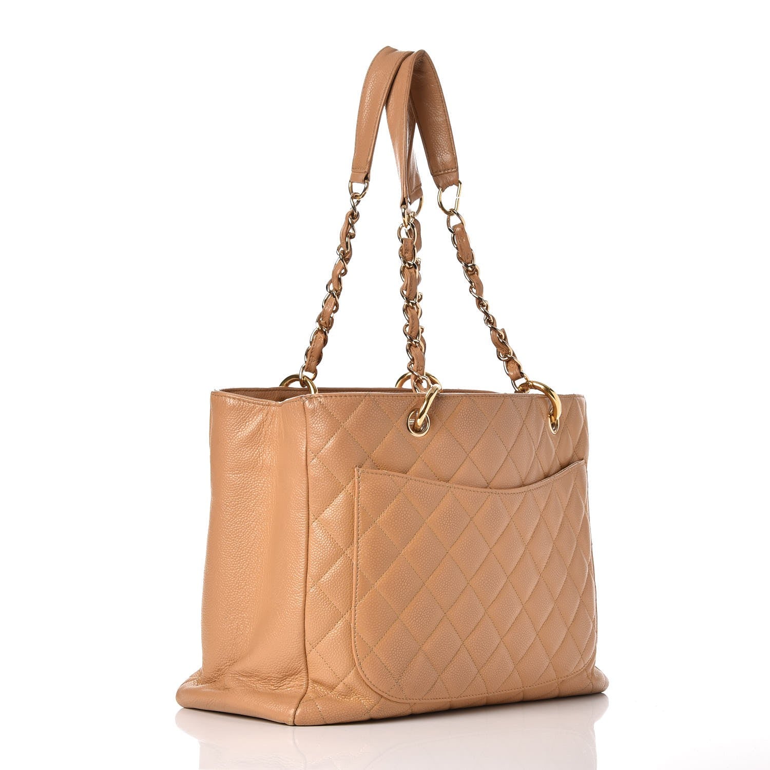 Chanel Caviar Quilted Grand Shopping Tote GST Beige 3 of 30