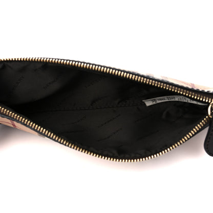 Burberry Haymarket Check Small Peyton Crossbody Clutch Bag Chocolate 5 of 11