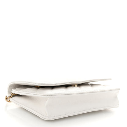 Chanel Caviar Quilted Wallet On Chain WOC White 4 of 11