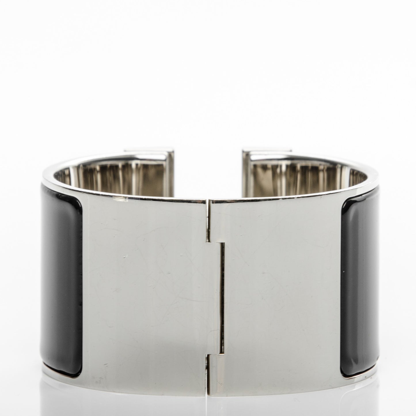 Enamel Extra Wide Clic Clac H Bracelet PM Black