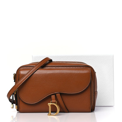 Christian Dior Goatskin Double Saddle Pouch Tan 9 of 9