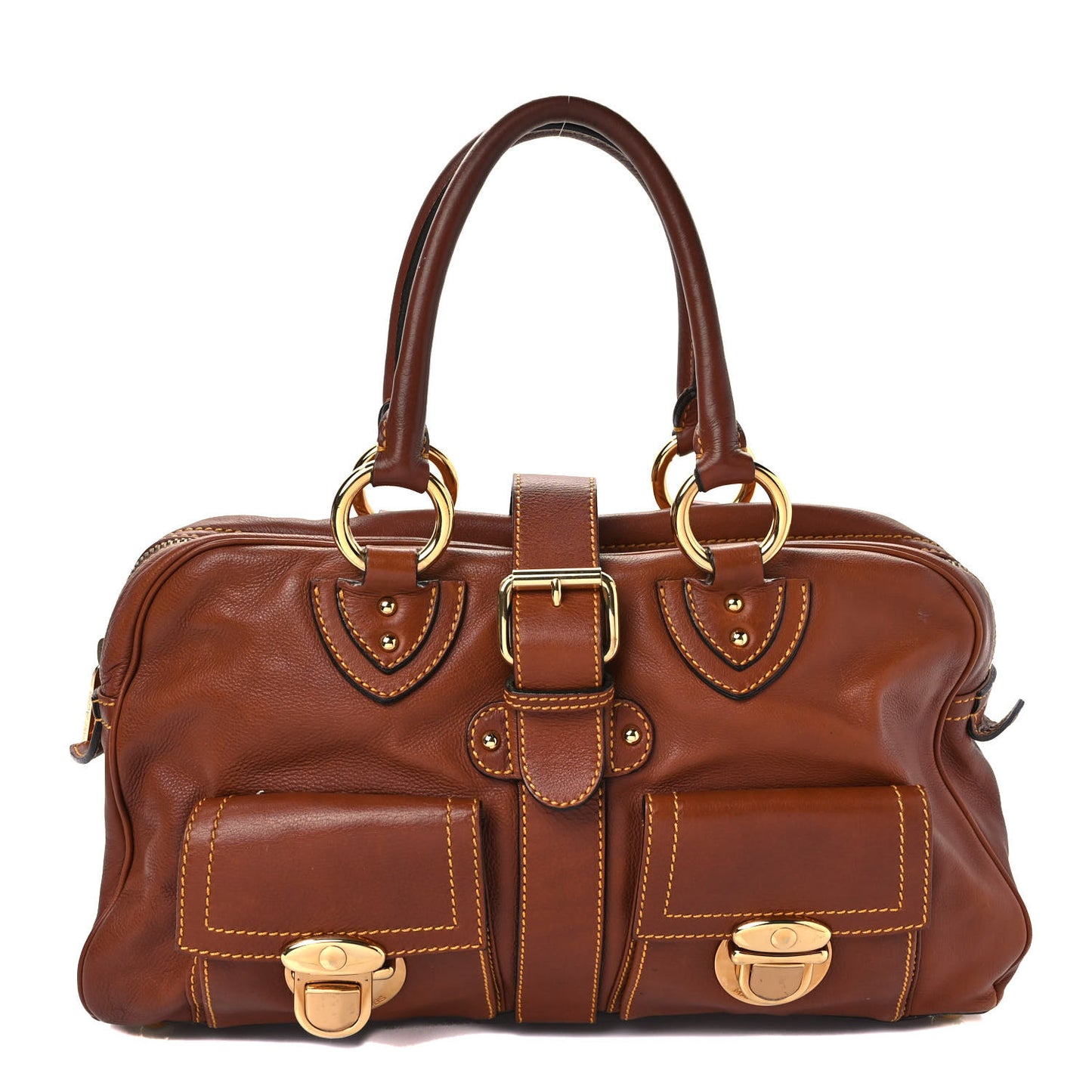 Calfskin Venetia Satchel Brown