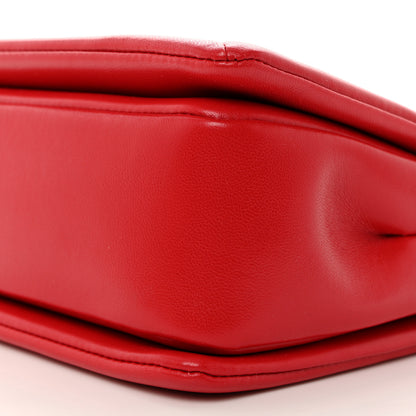 Valentino Garavani Nappa One Stud Chain Clutch Rouge Pur 10 of 10
