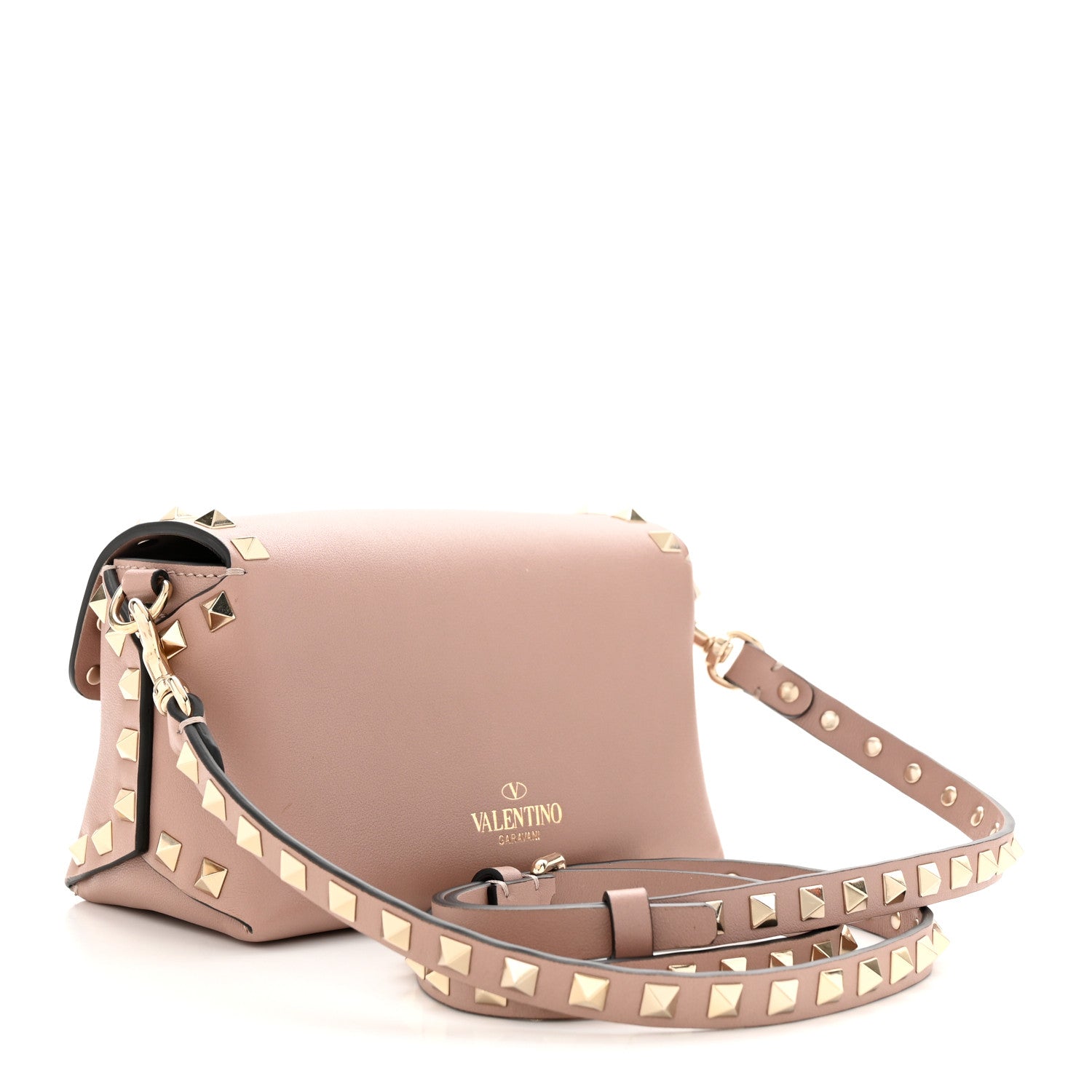 Valentino Garavani Calfskin Mini Rockstud Crossbody Bag Poudre 3 of 9