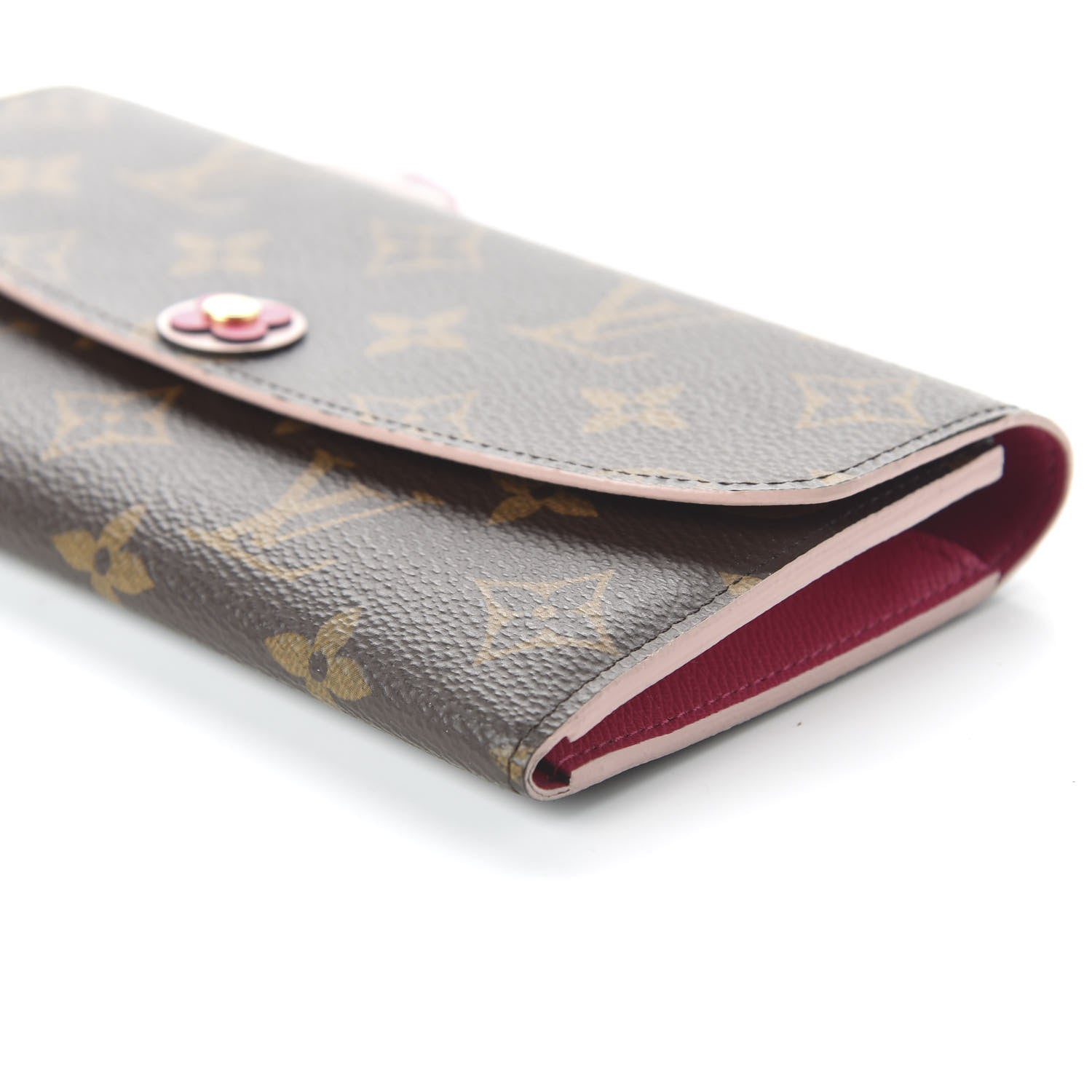 Louis Vuitton Monogram Bloom Flower Emilie Wallet Fuchsia 7 of 10