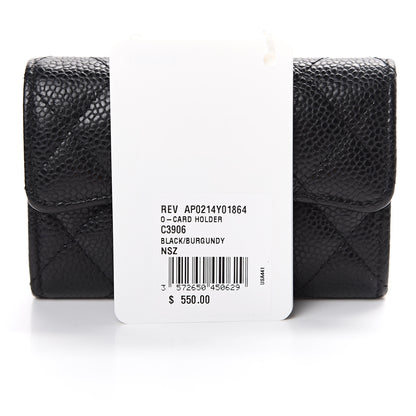 Chanel Caviar Quilted Flap Card Holder Black 8 of 12