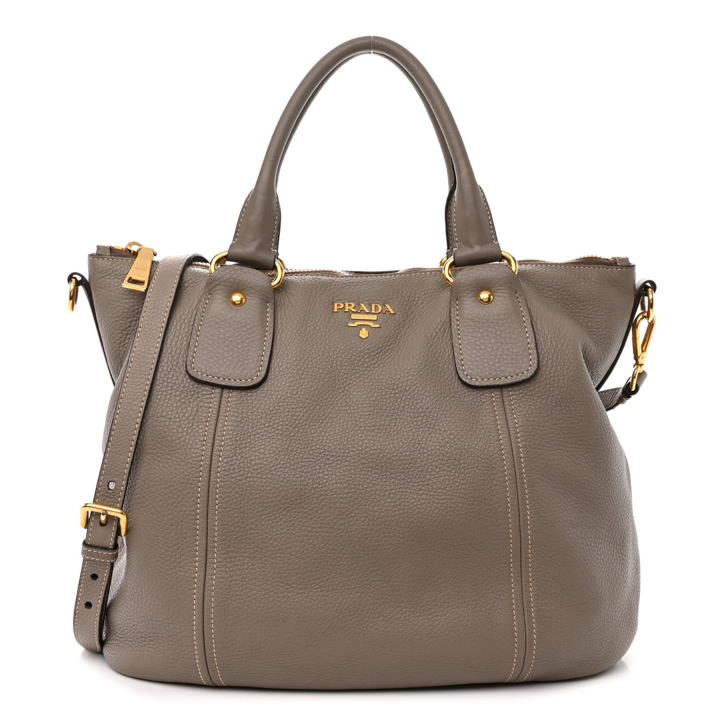 Vitello Daino Shoulder Bag Argilla