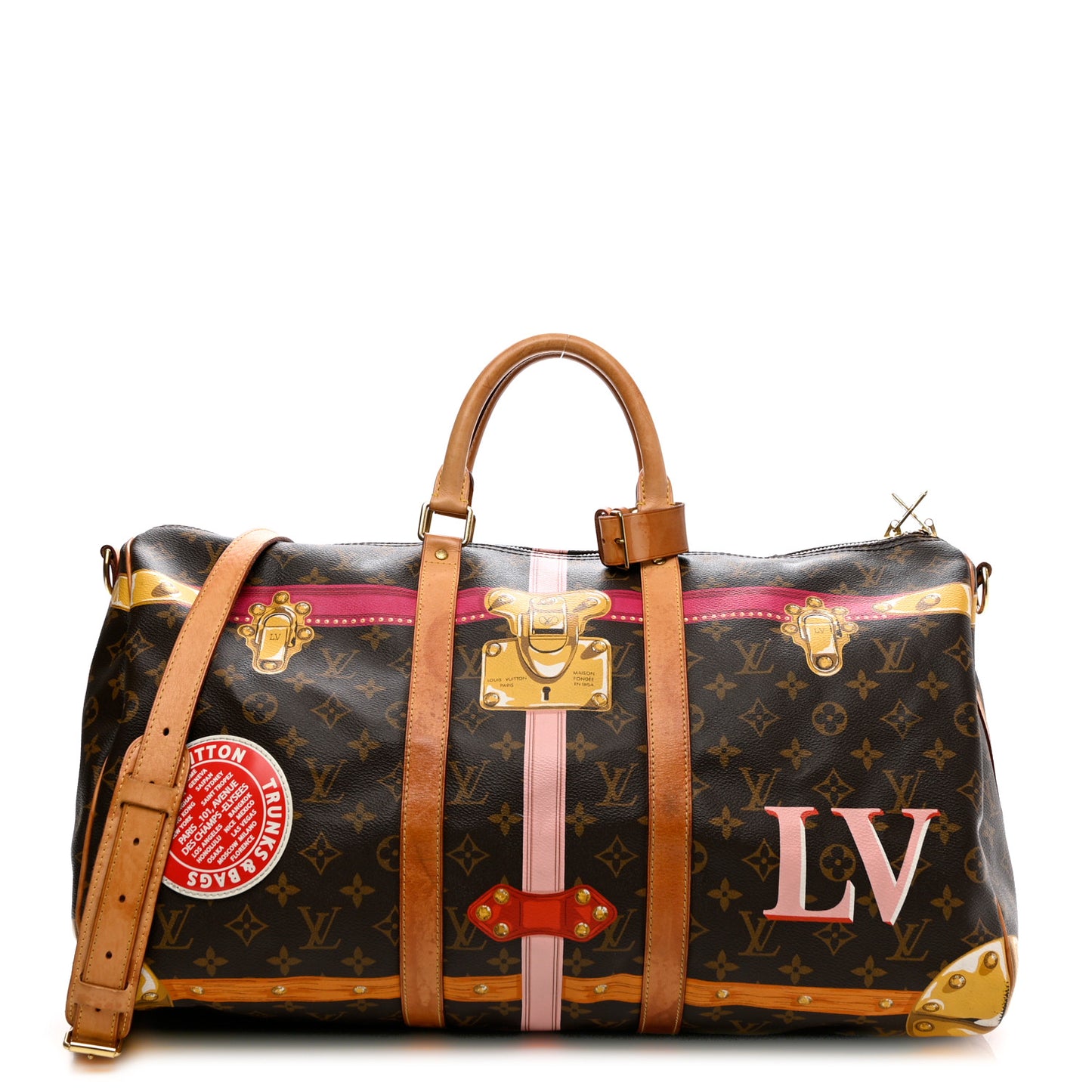 Monogram Summer Trunks Keepall Bandouliere 50