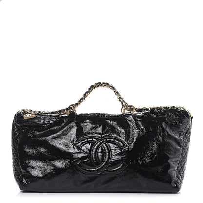 Chanel Vinyl XXL Rock and Chain Bowler Black 1 of 15