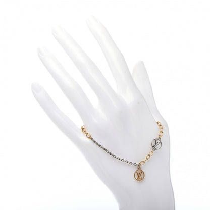 Louis Vuitton Logomania Bracelet Silver Gold 2 of 6