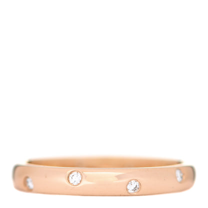 Tiffany 18K Rose Gold Diamond 3mm Etoile Band Ring 56 7.5 3 of 5
